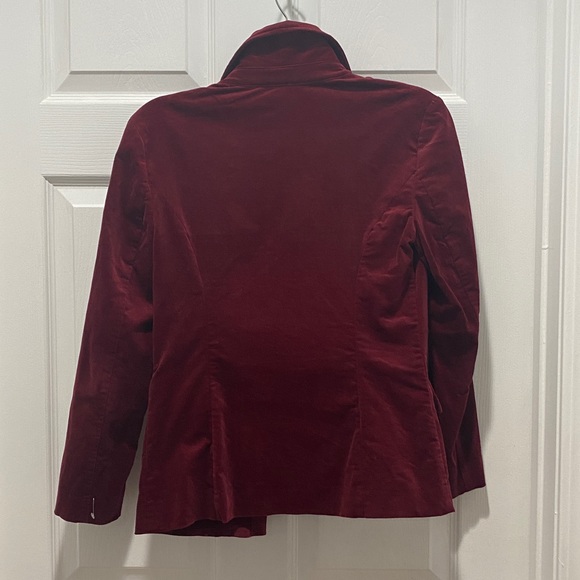 Talbots wine color stretch corduroy jacket. - Picture 4 of 7